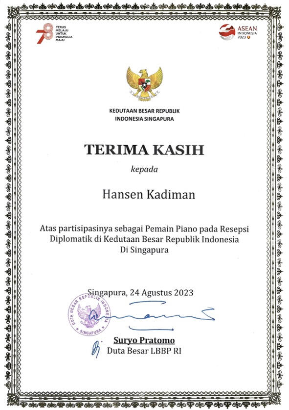 Diplomatic Reception of Indonesia Embassy in Singapore 2023
